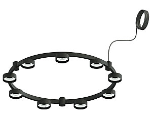 Корпус светильника Techno Ring подвесной для насадок D85 Ambrella DIY Spot C9242