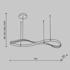 Подвесная люстра Maytoni Plons MOD283PL-L34BS3K