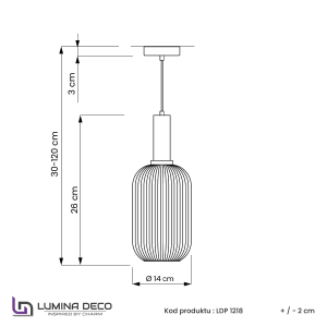 Светильник подвесной Lumina Deco Rico LDP 1218-1 WT+BK
