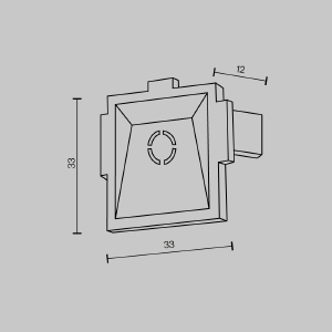 Комплект заглушек к встраиваемому шинопроводу Radity 2шт Maytoni Accessories for tracks Radity TRA084EC-12W