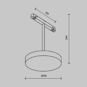 Трековый светильник Maytoni Plato Exility TR131-4-15W-DS-B