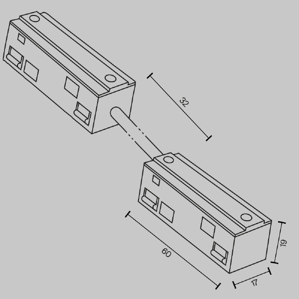 Коннектор для шинопровода Maytoni Accessories for tracks Exility TRA034CPC-42W-5-1