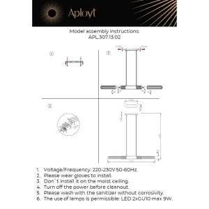 Светильник подвесной Aployt Brynia APL.307.13.02