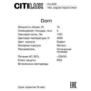 Уличный наземный светильник Citilux Dorn CLU05B