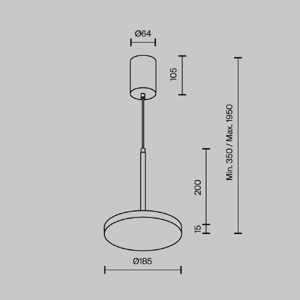 Светильник подвесной Maytoni Plato P076PL-L12W4K-B