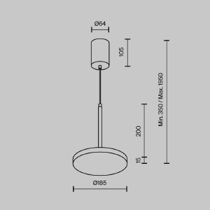 Светильник подвесной Maytoni Plato P076PL-L12W4K-B