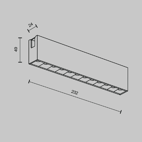 Трековый светильник Maytoni Points TR150-1-12W3K-M-B