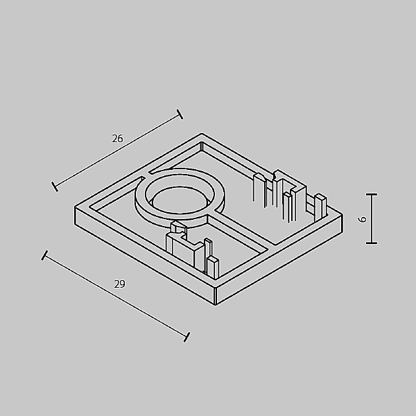 Заглушки для накладного низкопрофильного шинопровода Exility 2шт Maytoni Accessories for tracks Exility TRAM034EC-41W