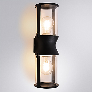 Уличный настенный светильник Arte Lamp Minchir A8306AL-2BK