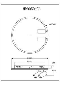 Светильник потолочный MyFar Focus MR9050-CL