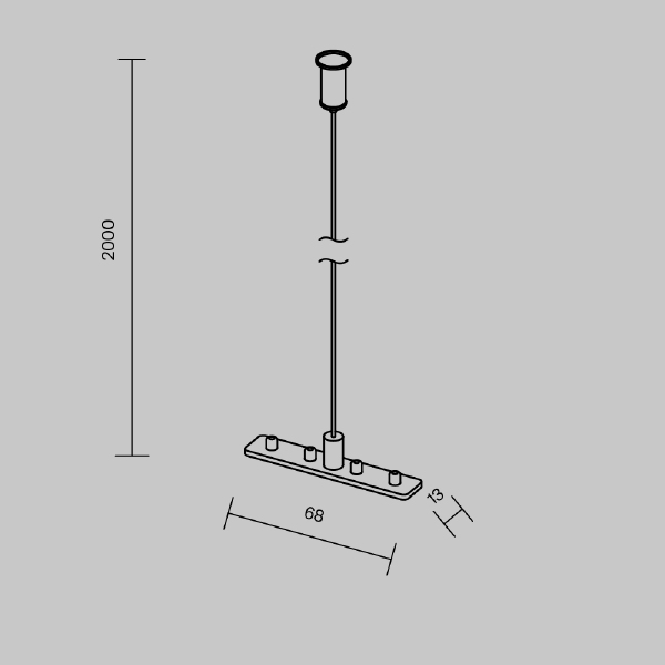 Тросовый подвес для низкопрофильного шинопровода Exility Maytoni Accessories for tracks Exility TRAM034SW-2S