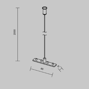 Тросовый подвес для низкопрофильного шинопровода Exility Maytoni Accessories for tracks Exility TRAM034SW-2S