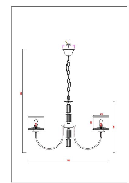 Подвесная люстра Arte Lamp Attore A4092LM-5CC