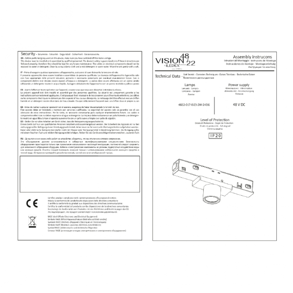 Трековый светильник iLEDEX TECHNICAL VISION48/22 4822-017-D23-2W-24DG-4000K-WH