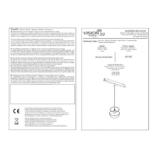 Трековый светильник iLEDEX TECHNICAL VISION48/22 4822-012-D80-6W-38DG-3000K-WH