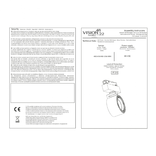 Трековый светильник iLEDEX TECHNICAL VISION48/22 SMART 4822-010-D82-12W-38DG-WH (WALL WASHER)