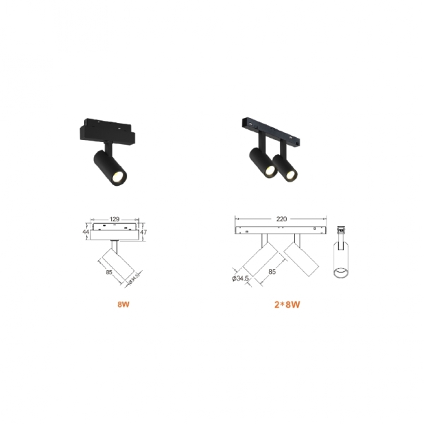 Трековый светильник iLEDEX TECHNICAL VISION48/22 4822-005-D34-16W-40DG-4000K-WH