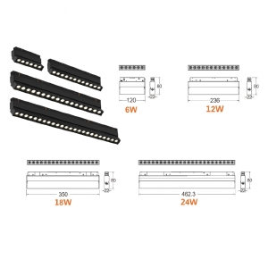 Трековый светильник iLEDEX TECHNICAL 4822-003-L462-24W-38DG-4000K-WH