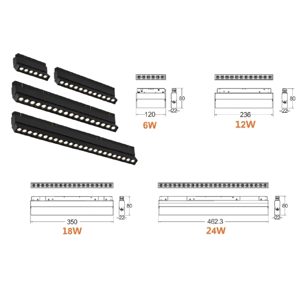 Трековый светильник iLEDEX TECHNICAL VISION48/22 4822-003-L120-6W-38DG-4000K-BK