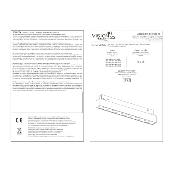 Трековый светильник iLEDEX TECHNICAL VISION48/22 4822-002-L690-36W-38DG-3000K-BK