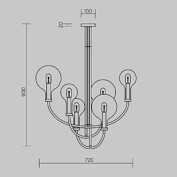 Потолочная люстра Maytoni Status MOD333PL-06B