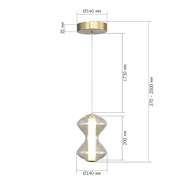 Светильник подвесной ST Luce Spine SL6136.203.01